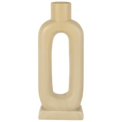 Vase en dolomite blanc cassé h32.5cm -terre boheme