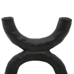 Vase en dolomite noir h20cm -arty folk