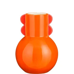 Vase en dolomite orange h18cm - Maya