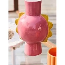 Vase en dolomite rose h22cm - Maya