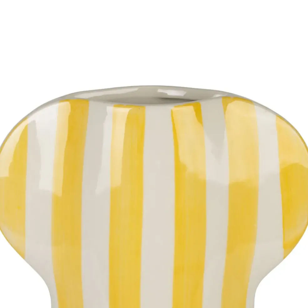 Vase en grès jaune h31.5cm - Artist