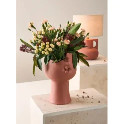 Vase en grès terracotta h29cm - Face