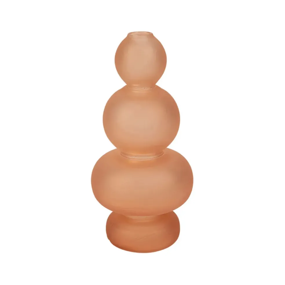 Vase en verre borosiclic terracotta d8.5cm - Funny