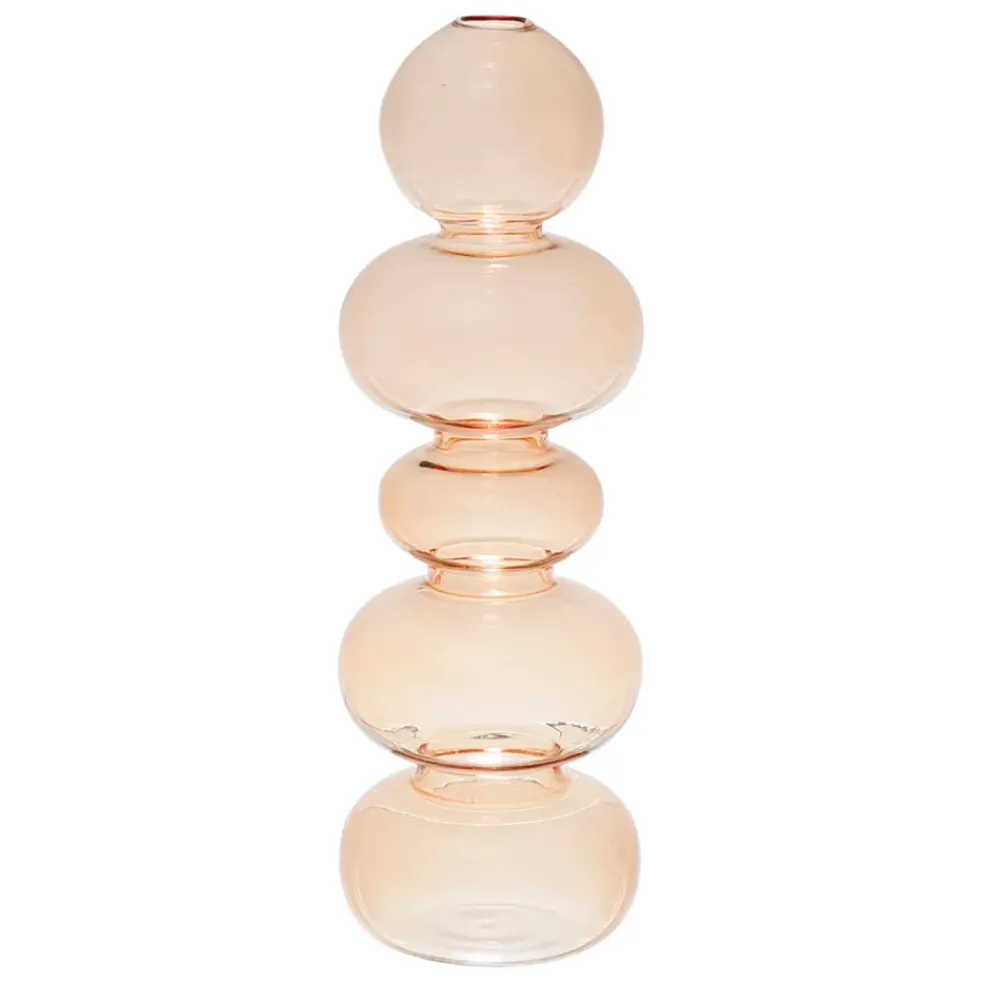 Vase en verre borosiclic terracotta d8.5cm - Funny