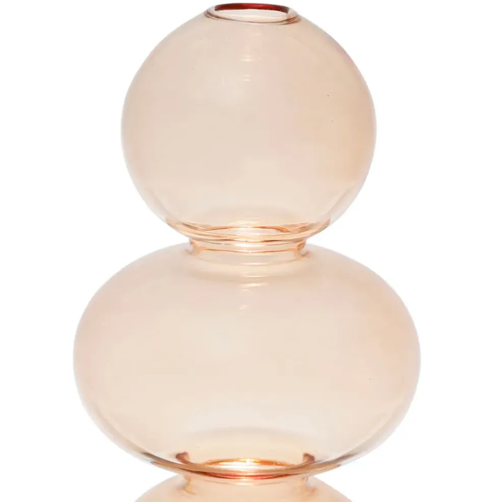 Vase en verre borosiclic terracotta d8.5cm - Funny