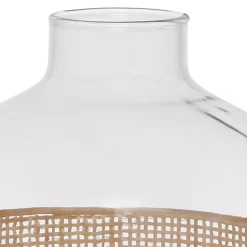 Vase en verre et rotin naturel h23cm - Fantine