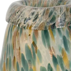 Vase en verre émeraude et doré h31cm - Menorca