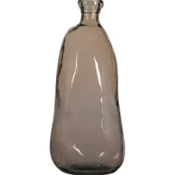 Vase en verre recyclé sablé sable d34xh73cm - Simplicity