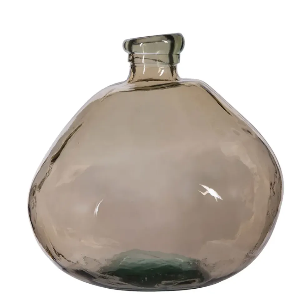 Vase en verre recyclé sablé sable d33xh33.5cm - Simplicity