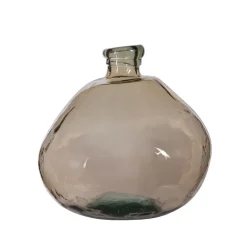 Vase en verre recyclé sablé sable d16xh18cm - Simplicity
