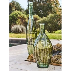 Vase en verre recycle vert h100cm - Palermo