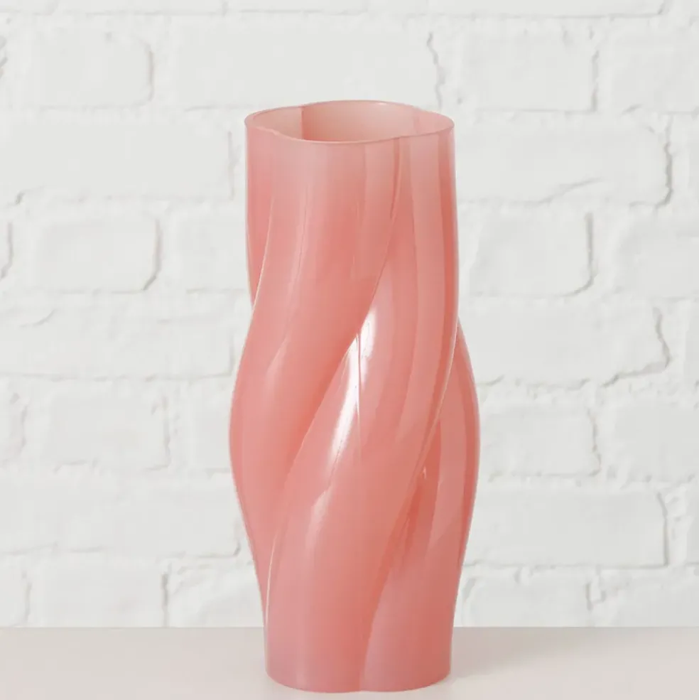 Vase en verre rose h25cm - Twirl