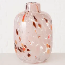 Vase en verre rose h18cm - Umea