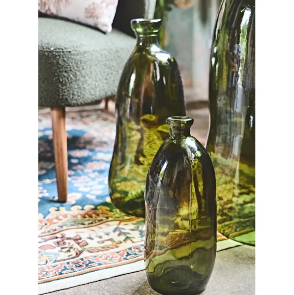 Vase en verre vert h51cm - Simplicity