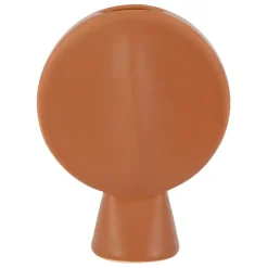 Vase face terracotta 14x6xh18cm gres