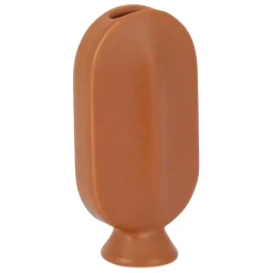 Vase face terracotta 9x5.5xh17.5cm gres