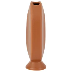 Vase face terracotta 9x5.5xh17.5cm gres