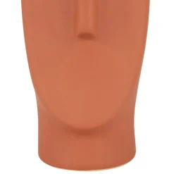 Vase face visage terracotta en grès