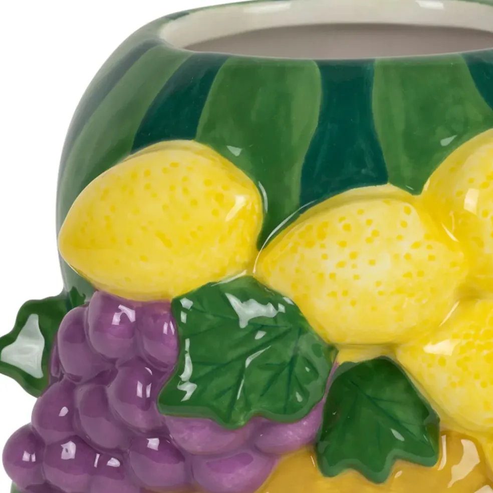 Vase femme citron en dolomite multicolore h24.5cm - Mocoa
