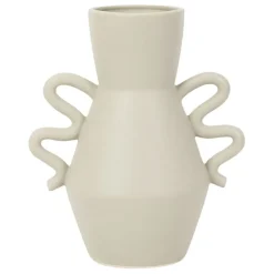 Vase gris en grès -blue sand