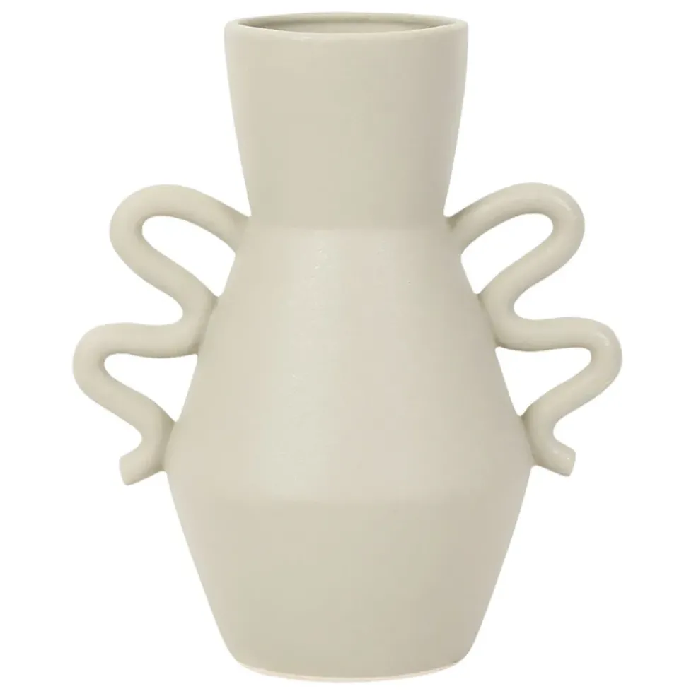 Vase gris en grès -blue sand
