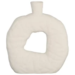 Vase organique en grès beige h25cm - Greeka