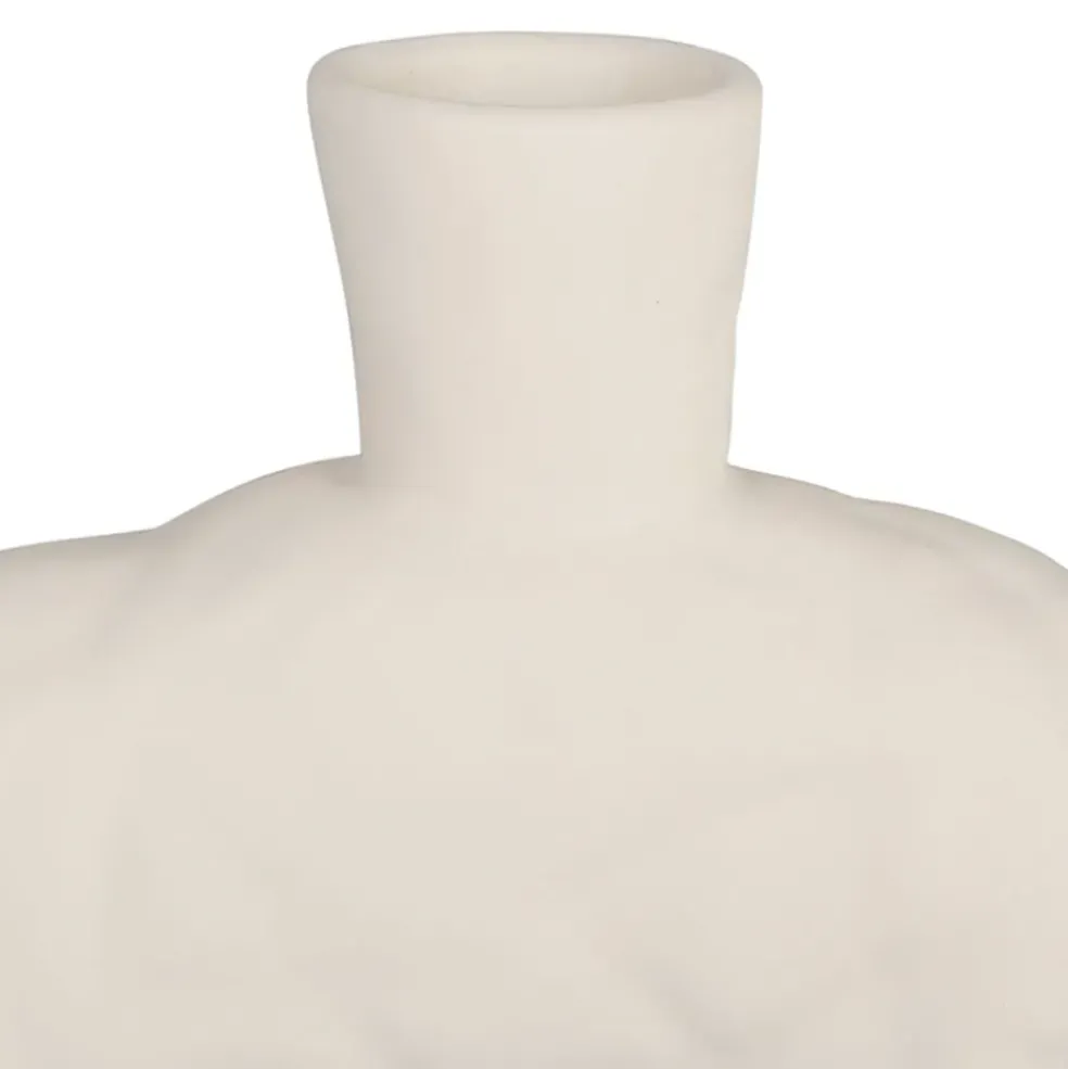 Vase organique en grès beige h25cm - Greeka
