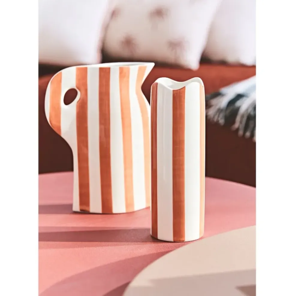 Vase pichet en grès terracotta h24cm - Artist