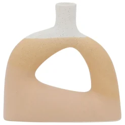 Vase soliflore beige en grès -earth notes
