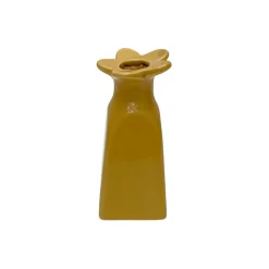 Vase soliflore en faïence safran h11cm