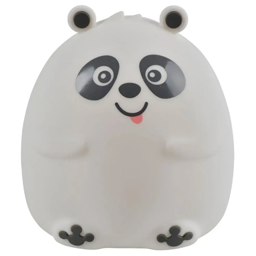Veilleuse lumineuse led panda en abs blanc h12cm