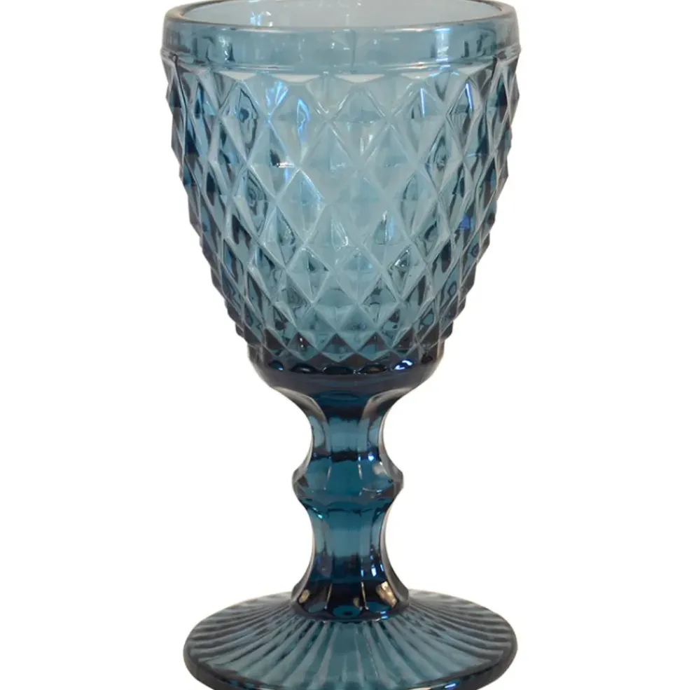 Verre à pied 20cl bleu - Diamond