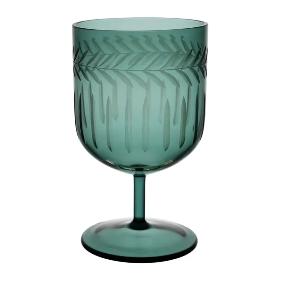 Verre à pied en verre borosilicate émeraude 20cl - Azelie