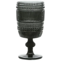 Verre à pied en verre fumé 30cl - strie