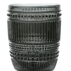 Verre à pied en verre fumé 30cl - strie