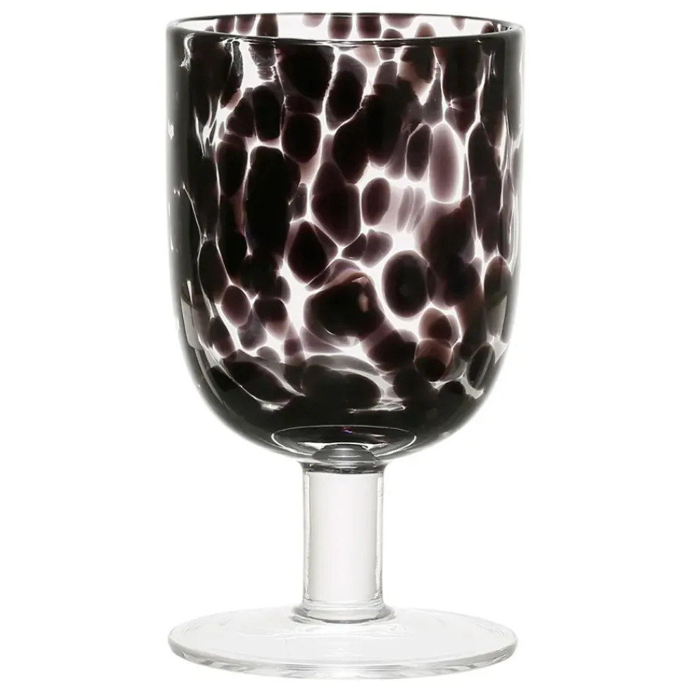Verre à pied verre noir 30cl - Preline