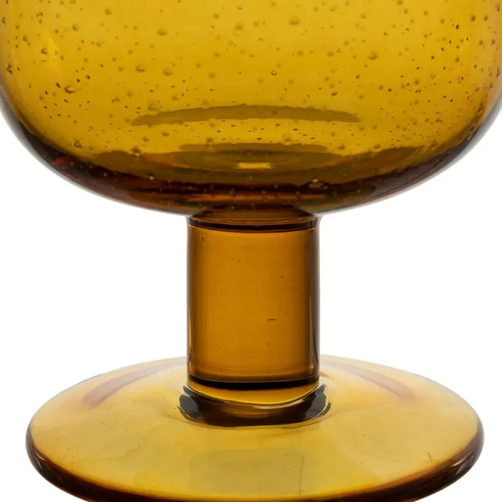 Verre a pied en verre ambre 40cl - Pernille