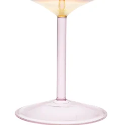 Verre a pied en verre borosilicate jaune clair 25cl - Funny