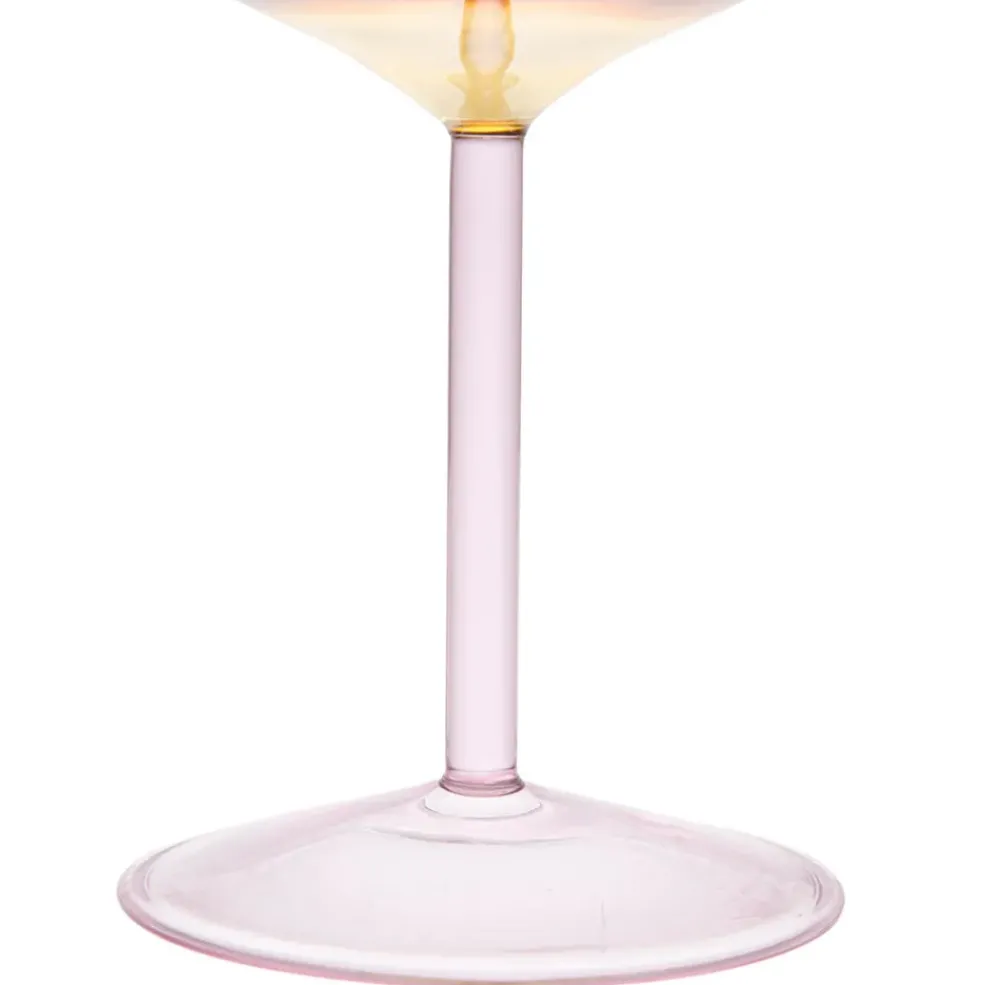 Verre a pied en verre borosilicate jaune clair 25cl - Funny