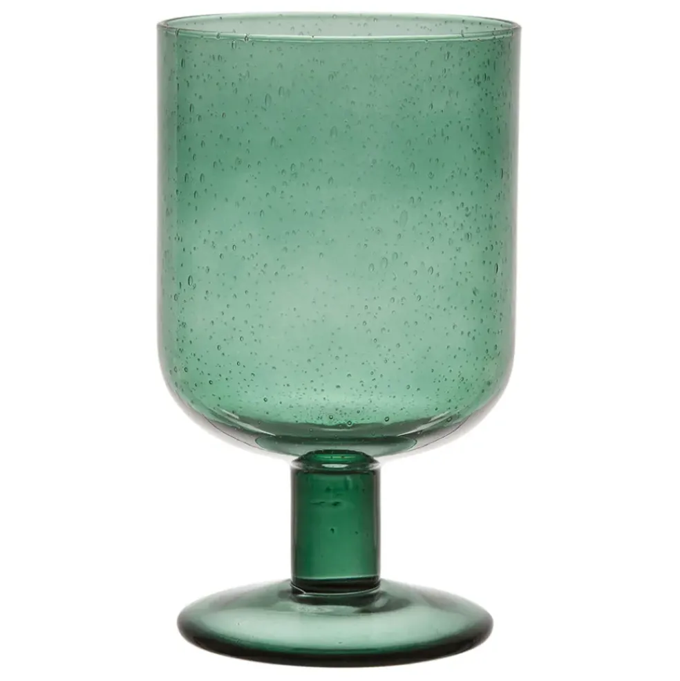 Verre a pied en verre emeraude 40cl - Pernille