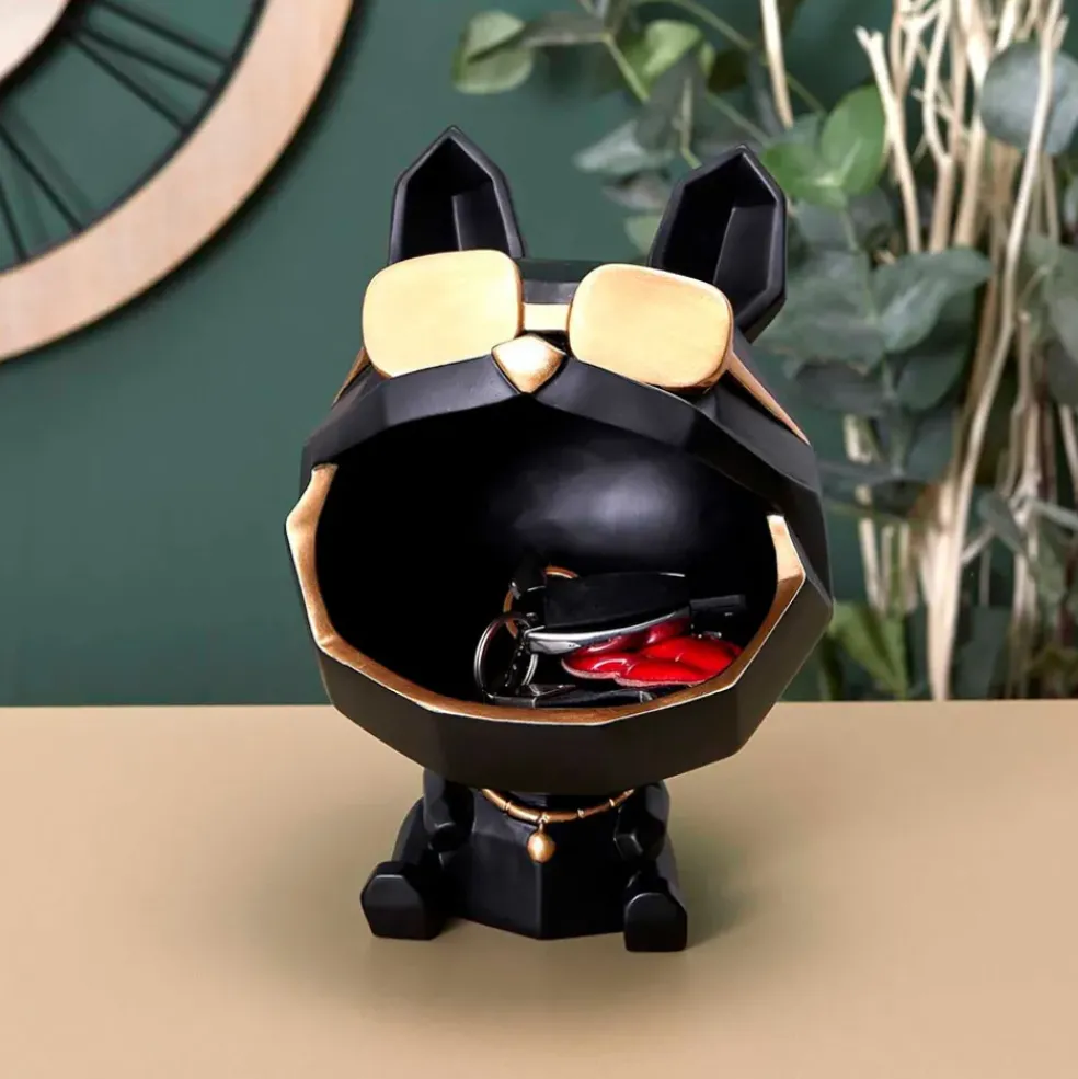 Vide poche chien a lunettes noir