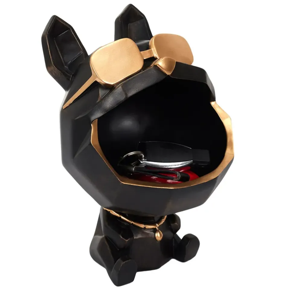 Vide poche chien a lunettes noir