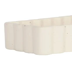 Vide poche rectangle en grès beige 18x10cm - Aurore